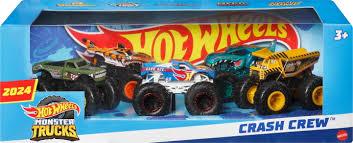 Hot Wheels Monster Trucks Crash Crew, 5-Pack of 1:64 Scale набір 5 шт. JFF65