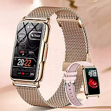 Розумний смарт годинник Smart Mioband Nano+ Gold, 2 ремінці, фото 2