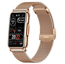 Розумний смарт годинник Smart Mioband Nano+ Gold, 2 ремінці, фото 4