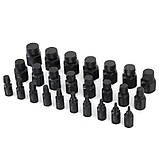 Екстрактор болтів, набір екстракторів для вилучення зламаних болтів 25 шт, Екстрактор болтів, Знімач пошкоджених болтів, фото 10