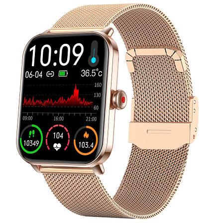 Розумний смарт годинник Smart Eva Gold, 2 ремінці, фото 1