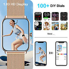 Розумний смарт годинник Smart Eva Gold, 2 ремінці, фото 3