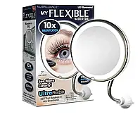 Гнучке дзеркало для макіяжу з підсвіткою LED Ultra Flexible mirror, 10X збільшення, (0013 ZER 10X HH 077)