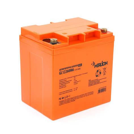 Акумуляторна батарея MERLION GL12260M6 12 V 26 Ah (165 х 125 х173) Orange Q1/128, фото 1