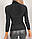 Базовий теплий гольф чорний із довгими рукавами, фото 2