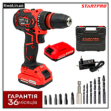 Шуруповерт акумуляторний START PRO SCD2-12/2BD BRUSHLESS Дві швидкості 2 АКБ Li-ion 12 В 2 Ач