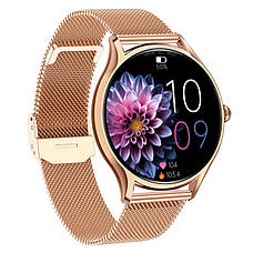 Розумний смарт годинник Smart Milano Gold Steel, 2 ремінці, фото 3