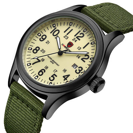 Чоловічий тактичний годинник Cheetah Command Green командирський, фото 1