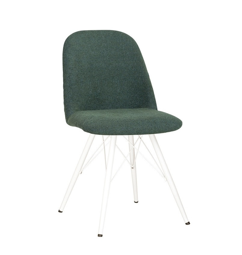 Stul obedennyy Milana 4LX white sota tkan' irpin (Novyy Stil' TM) • Material karkasa metall  • Varianty tsveta pokraski metalla: