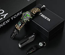 Тактичний годинник Besta Box Military Set подарунковий набір, з компасом, фото 3
