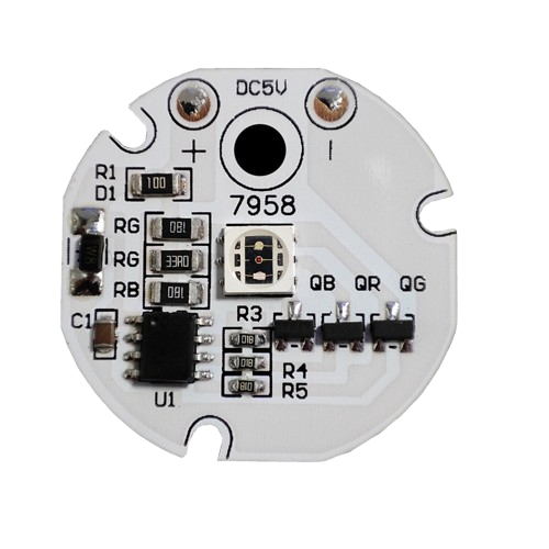 Світлодіодний LED-модуль 3Вт, 30мм 5В плата для ремонту ламп 3Вт, RGB