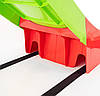 Дитяча гірка зі сходами пластикова завдовжки 243 см ТМ Doloni зелена з червоним, фото 4