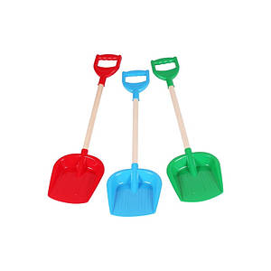 Іграшка "Лопатка мала з дерев'яною ручкою ТехноК", 65*19*8 см, асортимент (2896)