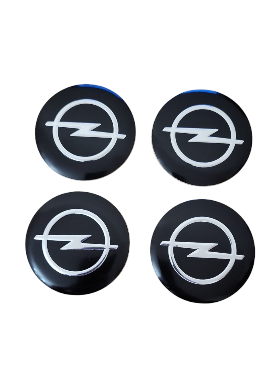 Наліпки на ковпачки, заглушки, наліпки на диски Opel Опель 56 мм чорні 4 шт