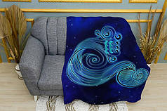 Плед «Водолій. Знаки Зодіаку. Aquarius. Zodiac Signs»