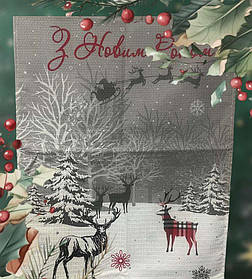 Новорічні вафельні рушники "З новим роком"