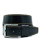 Шкіряний чоловічий ремінь Weatro 4,3 х 105-120 см Чорний wtro-tur-43k-0048, фото 3