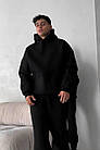 Чоловічий костюм теплий двойка худі +джогери, тринитка на флісі