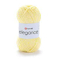 Yarnart ELEGANCE (Елеганс) № 116 жовтий (Пряжа бавовна з акрилом, нитки для в'язання)