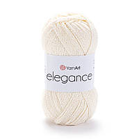 Yarnart ELEGANCE (Елеганс) № 118 молочний (Пряжа бавовна з акрилом, нитки для в'язання)