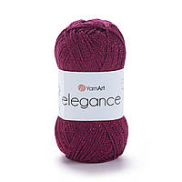 Yarnart ELEGANCE (Елеганс) № 123 бордо (Пряжа бавовна з акрилом, нитки для в'язання)