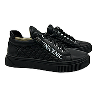 Жіночі кросівки зі шкіри чорнго кольору на шнурках и молнии "Style Shoes", фото 9
