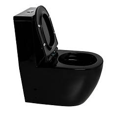 Унітаз-моноблок Insana Ermin 67*37*84 black, фото 4