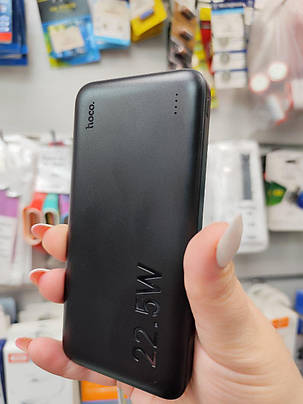 Power Bank Hoco J101 Astute 10000mAh PD20W+QC3.0 22.5W 2USB/Micro/Type-C (Чорний), фото 1