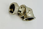 Кутник з НГ 1/2"х3/4" ВР (гайка 3/4") нікель BS KVANT, фото 3