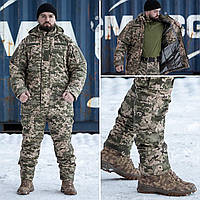 Зимовий комплект Grifon 2в1: Бушлат GOVERLA  на Omni-Heat  + Штани Apex Gen 3 водовідштовхувальні (піксель)