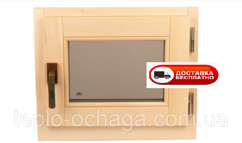 Вікно для сауни Tesli поворотне 600 х 500