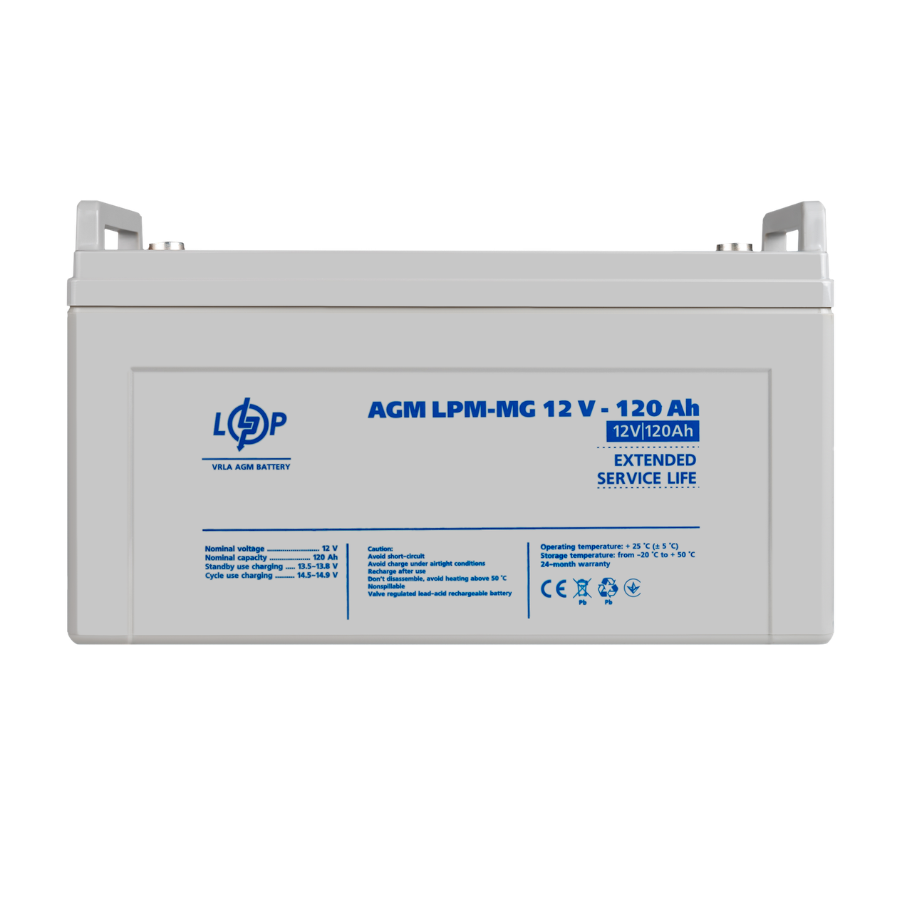 Мультигелевий AGM акумулятор 12 V 120 Ah для ДБЖ і сонячних батарей герметичний довговічний, фото 1