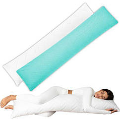 Довга подушка 40х140см, Nordic Comfort для відпочинку та сну, вагітних з наволочкою м`ята