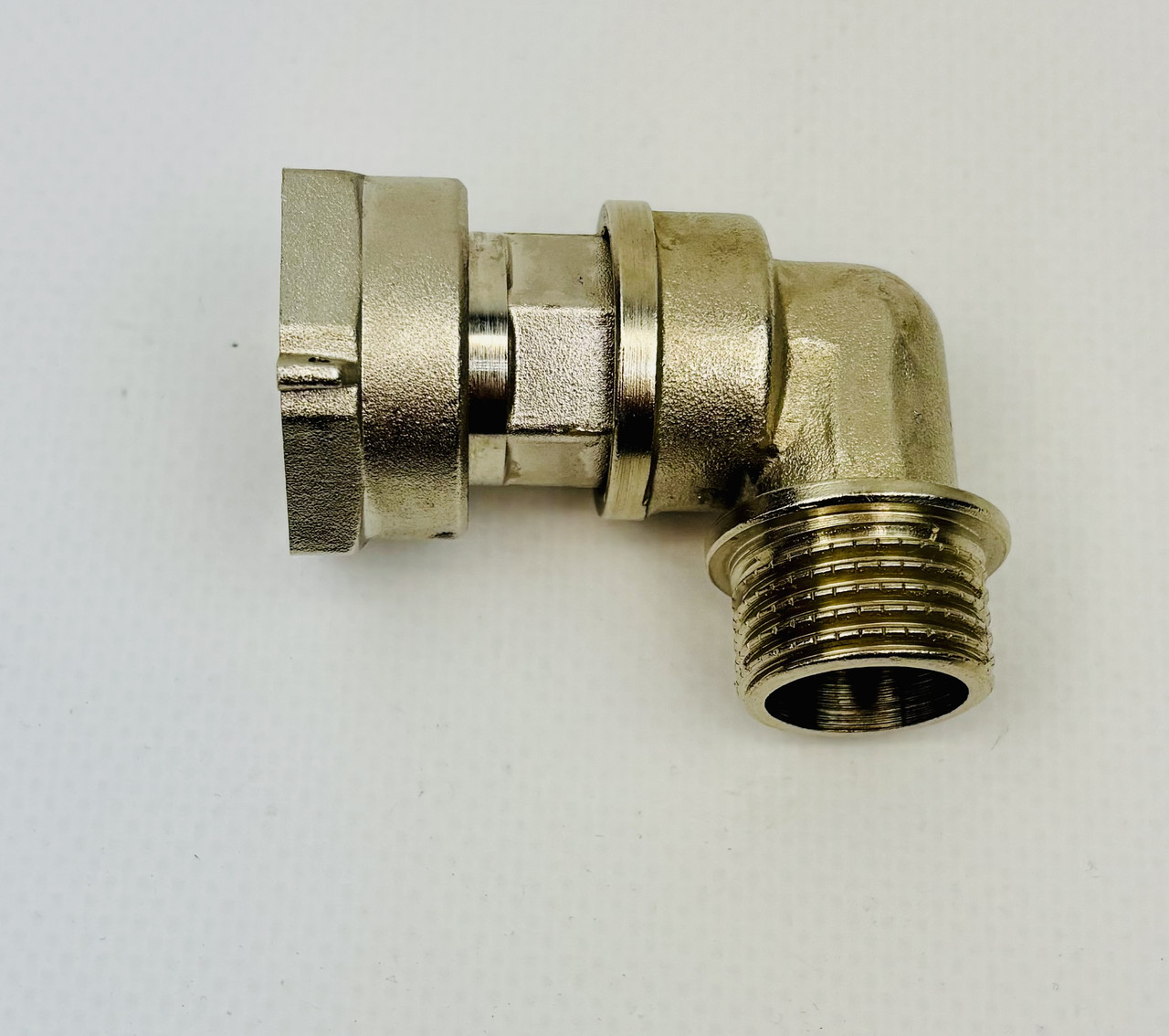 Кутник з НГ 1/2"х3/4" ЗР (гайка 3/4") нікель BS KVANT