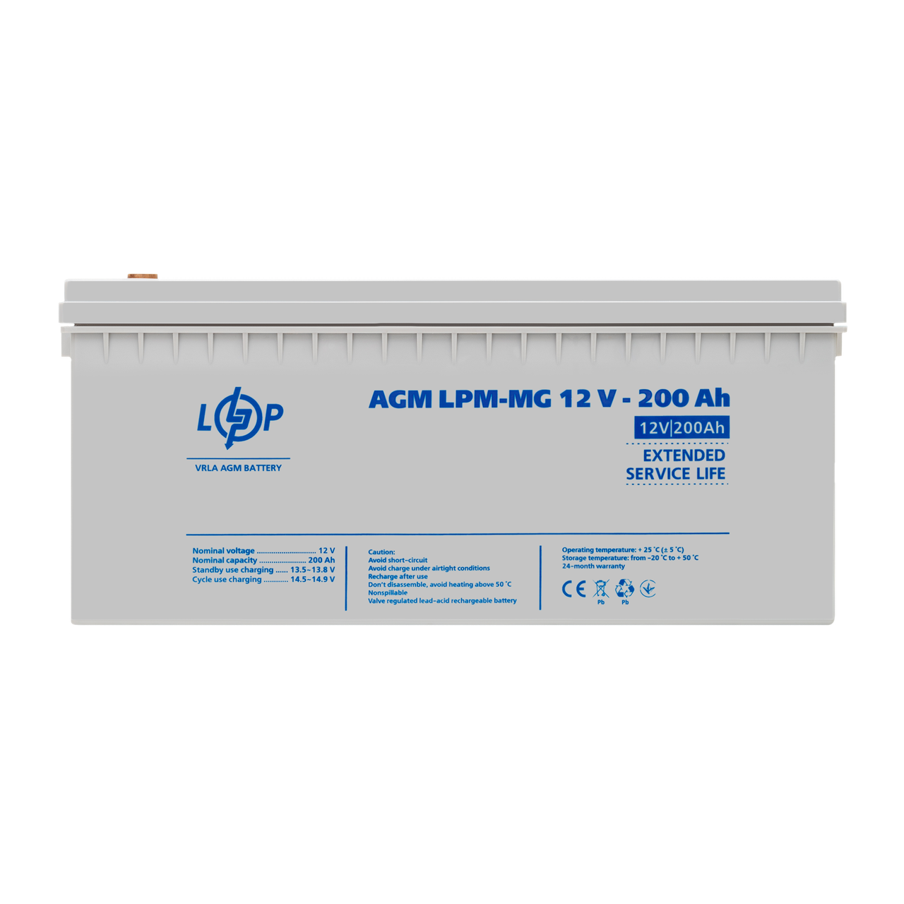 Акумулятор мультигелевий AGM 12 V 200 Ah для ДБЖ і систем резервного живлення герметичний довговічний, фото 1