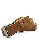 Шкіряний чоловічий ремінь Weatro 3,8 х 105-120 см Коричневий (рудий) wtro-tur-38k-0063, фото 3