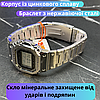 Годинник чоловічий електронний срібло сталевий на браслеті квадратний з нержавіючої сталі з датою підсвічуванням Skmei, фото 5