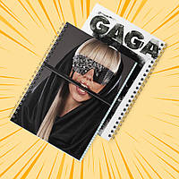 Зошит А5 48 арк. на пружині у клітинку 60 гр.м² Lady Gaga 004