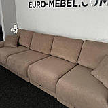 Новий прямий великий розкладний диван в тканині, фото 6