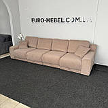Новий прямий великий розкладний диван в тканині, фото 3