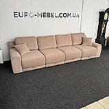 Новий прямий великий розкладний диван в тканині, фото 2
