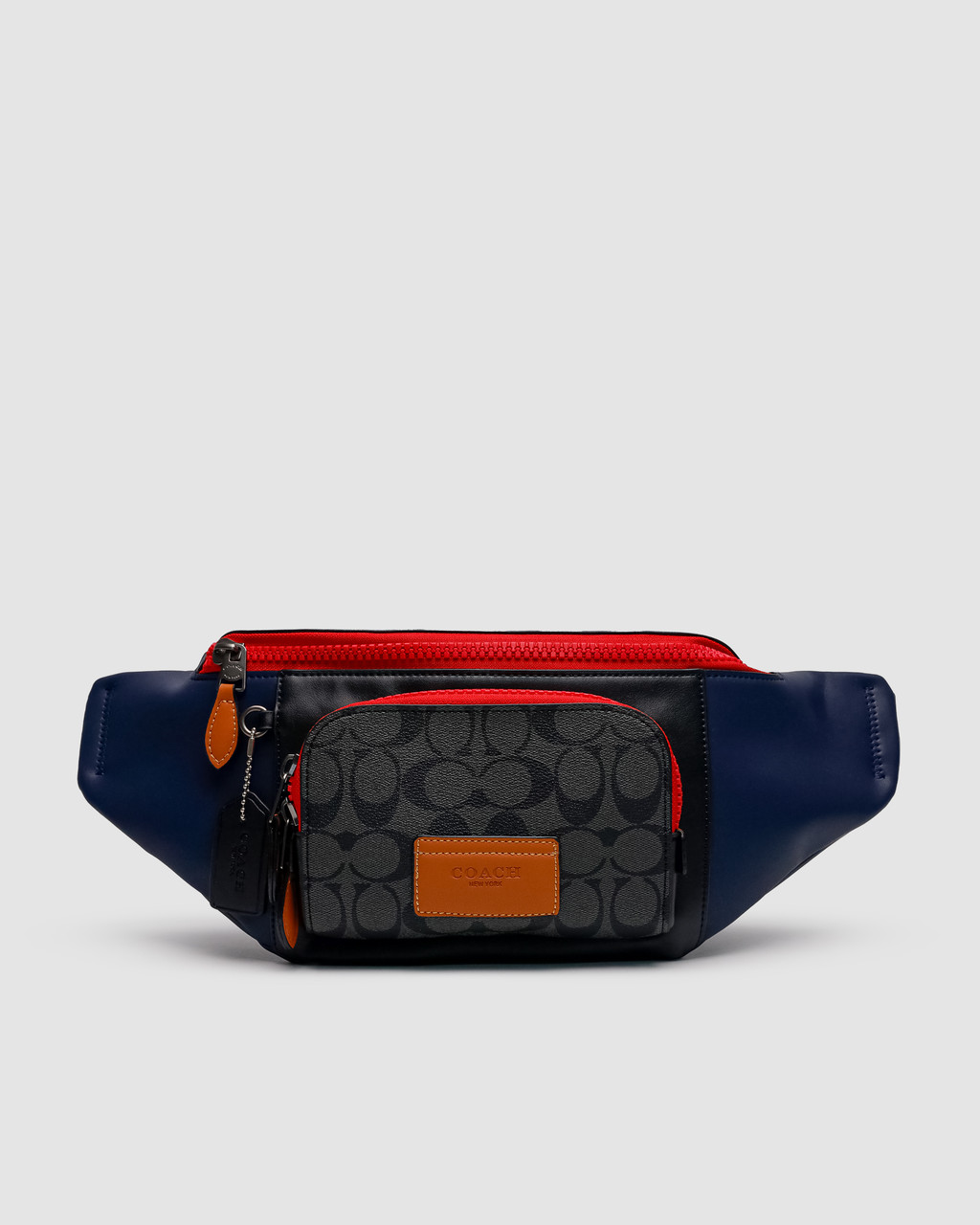 Шкіряна чоловіча сумка Coach Track Belt Bag in Colorblock, фото 1