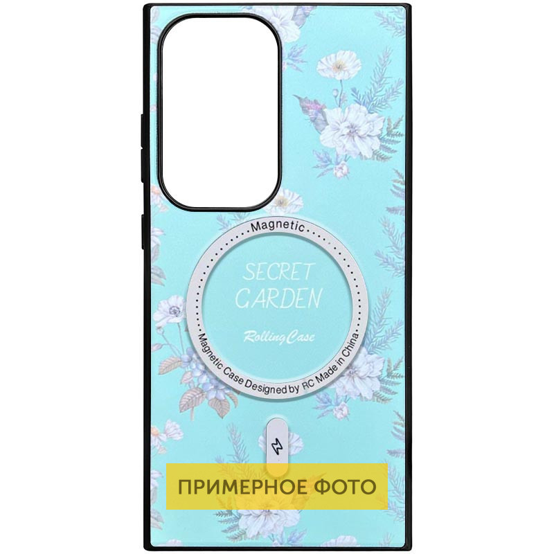 Чохол Secret Garden with MagFit для Samsung Galaxy S25 | Fashion Case Mint