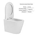 Унітаз підвісний Qtap Scorpio безободковий Ultra Quiet з сидінням Soft-close QT1433053EUQW, фото 4