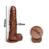 Коричневий фалоїмітатор Friend на присоску, фото 7