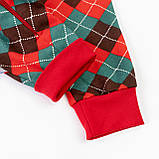 Ромпер з начісом на блискавці в клітинку Scotland, фото 4