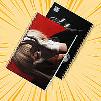 Зошит А5 48 арк. на пружині у клітинку 60 гр.м² Lady Gaga 003