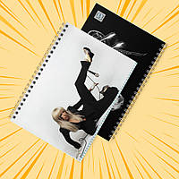 Зошит А5 48 арк. на пружині у клітинку 60 гр.м² Lady Gaga 008