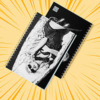 Зошит А5 48 арк. на пружині у клітинку 60 гр.м² Lady Gaga 019