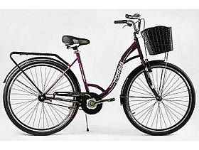 Міський велосипед Corso FORTUNA колесо 28" рама 20" Темно-Фіолетовий FR-28408